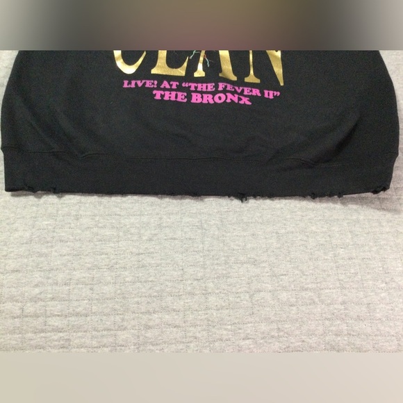 Wu-Tang Clan Black Distressed Crew Neck Sweatshirt Size M - Picture 2 of 7